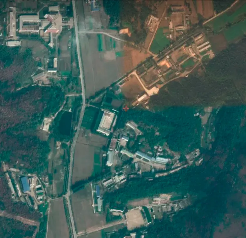 Hình ảnh vệ tinh chụp cơ sở tên lửa Sanumdong của Triều Tiên. Ảnh: GOOGLE