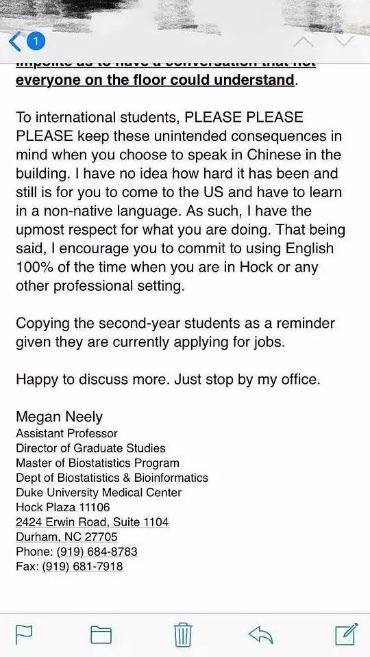Ảnh chụp bức email này được đưa lên Twitter. Ảnh: TWITTER