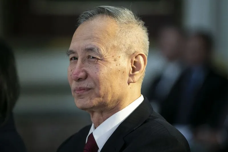 Phó Thủ tướng Trung Quốc Lưu Hạc dẫn đầu phái đoàn Trung Quốc sang Mỹ đàm phán thương mại. Ảnh: BLOOMBERG