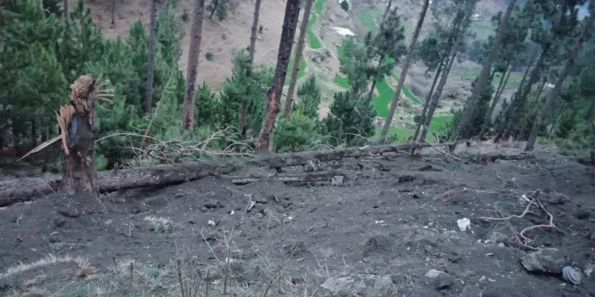Địa điểm bị máy bay quân sự Ấn Độ không kích ở Balakot (Pakistan) ngày 26-2. Ảnh: REUTERS