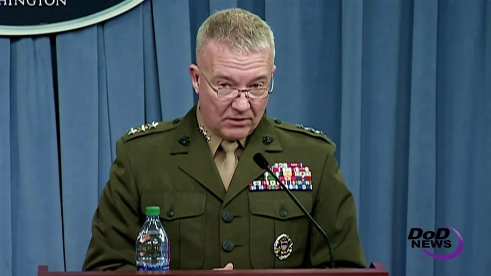 Tướng Thủy quân lục chiến Kenneth McKenzie - Chỉ huy Bộ Tư lệnh Miền Trung của Mỹ khẳng định Mỹ sẽ huy động mọi nguồn lực cần thiết để đối phó bất kỳ hành động nguy hiểm nào của Iran. Ảnh: DOD