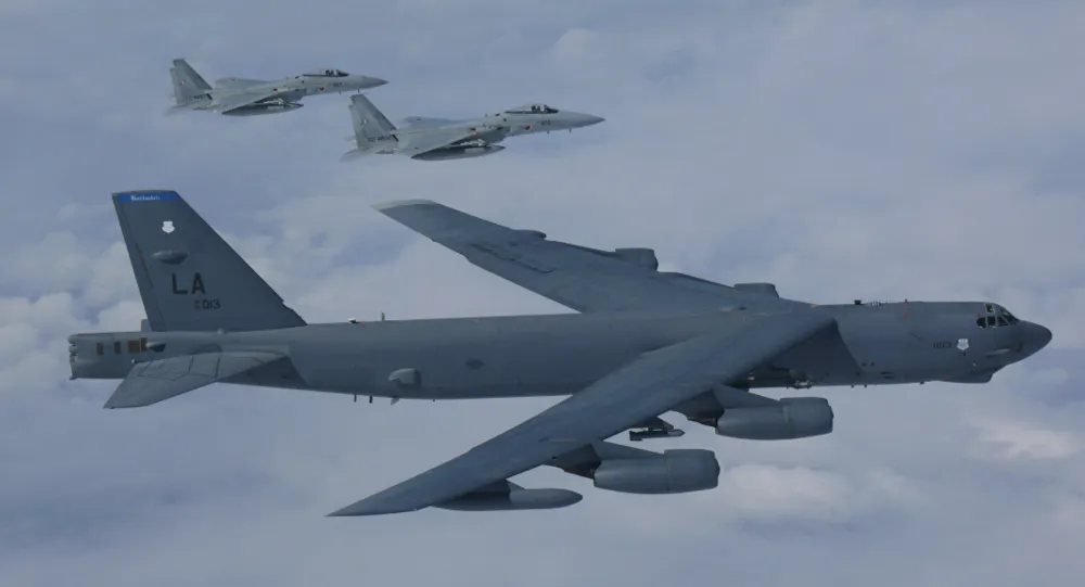 Boeing B-52 Stratofortress là dòng máy bay ném bom lớn nhất của Không quân Mỹ. Ảnh: US AIR FORCES