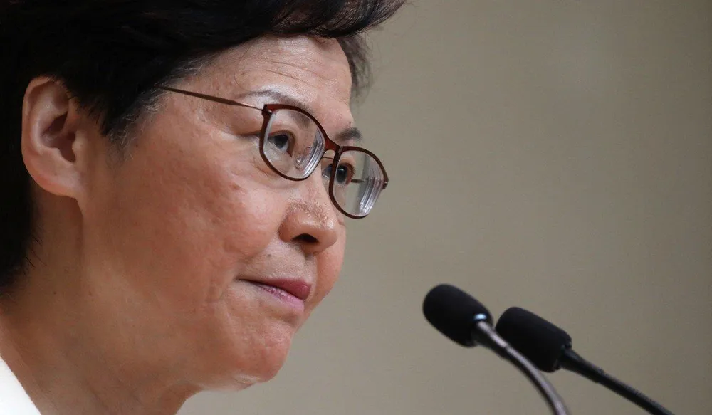 Đặc khu trưởng Hong Kong Lâm Trịnh Nguyệt Nga khẳng định chính phủ Trung Quốc không hề ngăn bà từ chức. Ảnh: SCMP