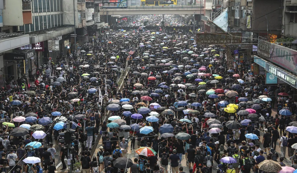 Biểu tình ở Hong Kong đã kéo dài gẩn 4 tháng. Ảnh: SCMP