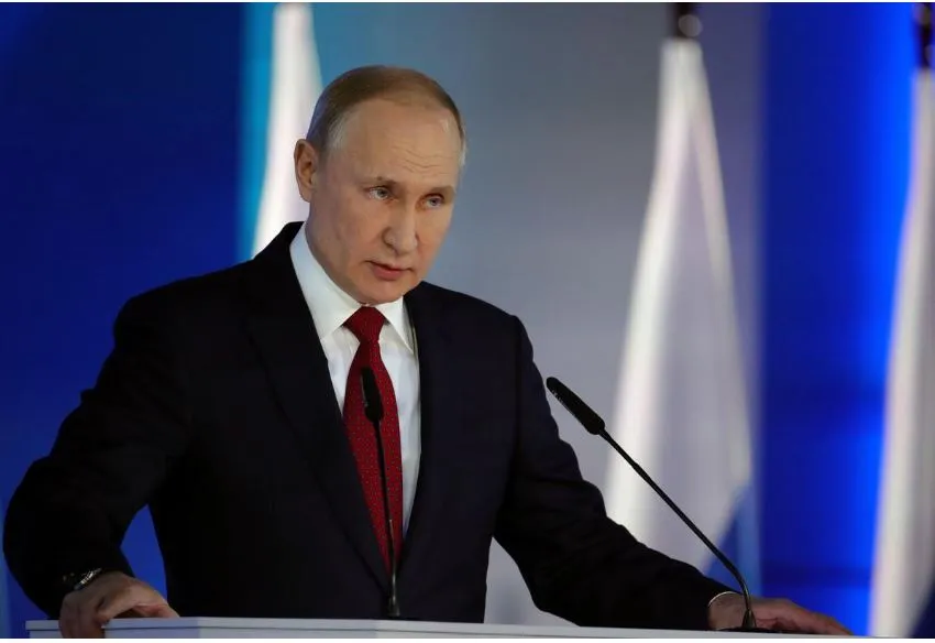 Tổng thống Nga Vladimir Putin có bài phát biểu thường niên trước Quốc hội Nga ngày 15-1. Ảnh: REUTERS