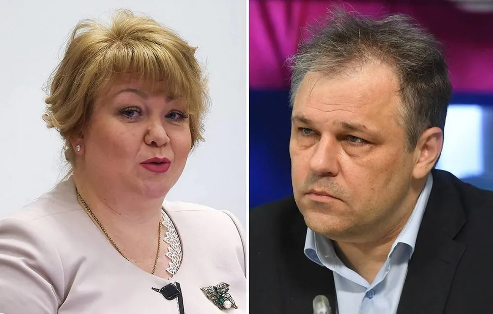 Bà Olga Makeeva và ông Leonid Pasechnik. Ảnh: TASS