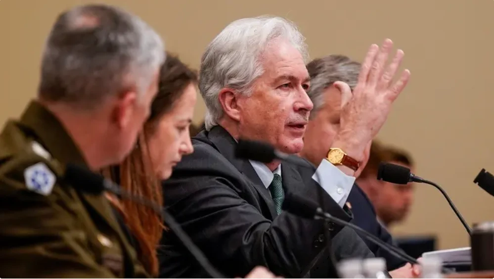 Giám đốc CIA William Burns tại phiên điều trần của Ủy ban Tình báo Hạ viện Mỹ về "các mối đe dọa trên toàn thế giới đối với an ninh Mỹ", ngày 9-3. Ảnh: REUTERS