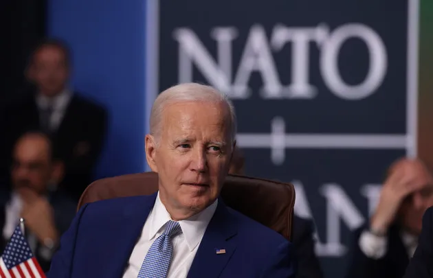 Tổng thống Mỹ Joe Biden. Hiện lãnh đạo nhiều đồng minh NATO đang âm thầm đặt câu hỏi liệu ông Biden có thể chiến thắng trong cuộc bầu cử tổng thống Mỹ năm 2024 và đảm bảo sự ủng hộ của Mỹ đối với việc phòng thủ của châu Âu hay không. Ảnh: GETTY IMAGES Biden.jpg