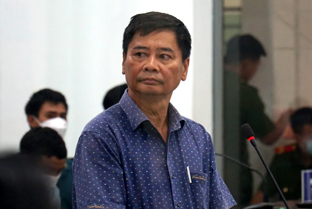 Bị cáo Trần Văn Hùng, cựu chi cục trưởng Chi cục quản lý đất đai tại phiên tòa phúc thẩm. Ảnh: HH.