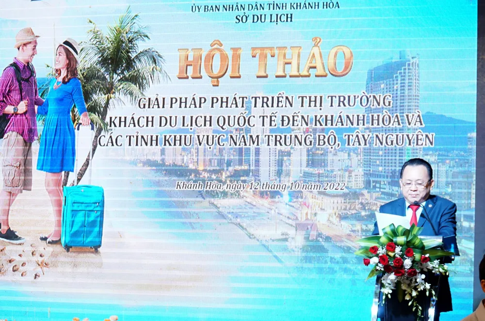 Khánh Hòa tổ chức hội thảo tìm giải pháp thu hút khách quốc tế Nam Trung bộ và Tây Nguyên. Ảnh: HH.