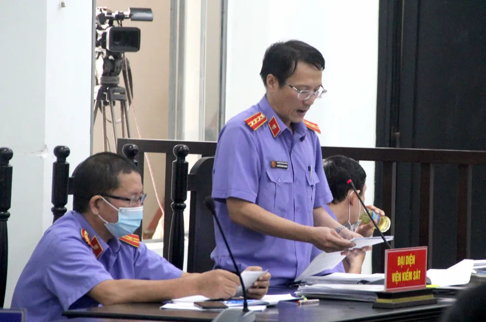 VKS đề nghị mức án đối với các bị cáo. Ảnh: CTV.