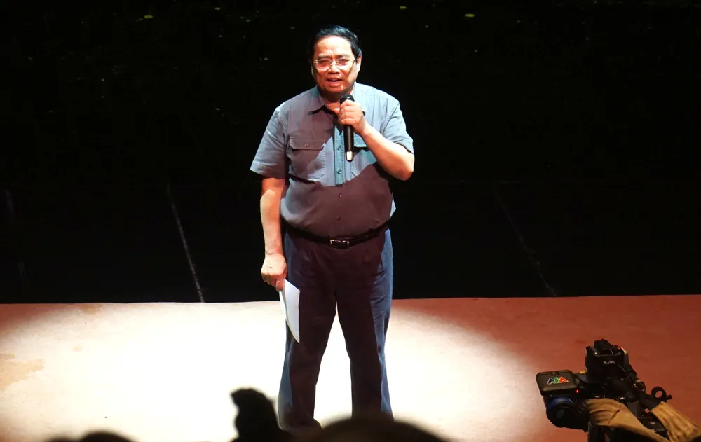 Thủ tướng Phạm Minh Chính phát biểu chỉ đạo tại Nhà hát Đó. Ảnh: H.H Thủ tướng Phạm Minh Chính phát biểu chỉ đạo tại Nhà hát Đó. Ảnh: H.H