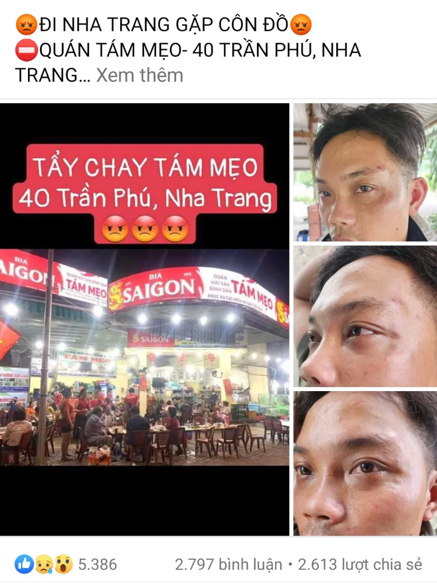 Bài viết tẩy chay quán hải sản Tám Mẹo của T có hơn 2.800 lượt bình luận. Ảnh chụp màn hình. Bài viết tẩy chay quán hải sản Tám Mẹo của T có hơn 2.800 lượt bình luận. Ảnh chụp màn hình.