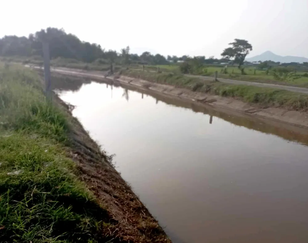 Đoạn kênh tìm thấy thi thể cháu K. Ảnh: NÚI XANH Đoạn kênh tìm thấy thi thể cháu K. Ảnh: NÚI XANH