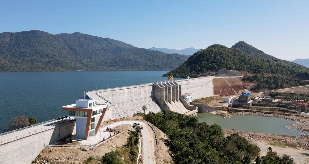 Cụm hồ Sông Cái có dung tích 219 triệu m3 tưới cho 7.480 ha vùng hạ lưu. Ảnh: H.H ninh thuận
