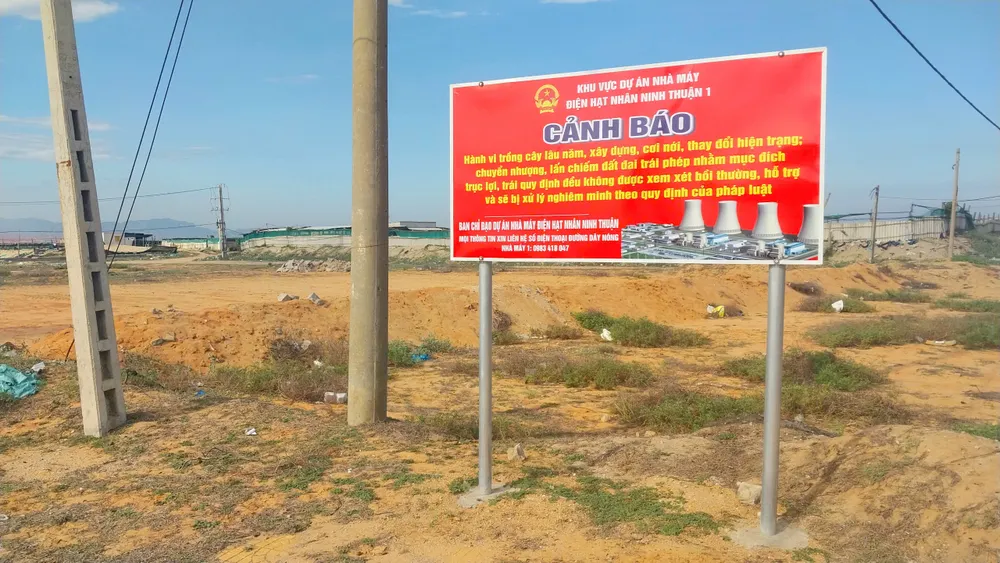 Khu vực xây dựng khu tái định cư nhà máy điện hạt nhân Ninh Thuận 1 tại xã Phước Dinh. Ảnh: Đ.K thu hồi hơn 48 ha đất.jpg
