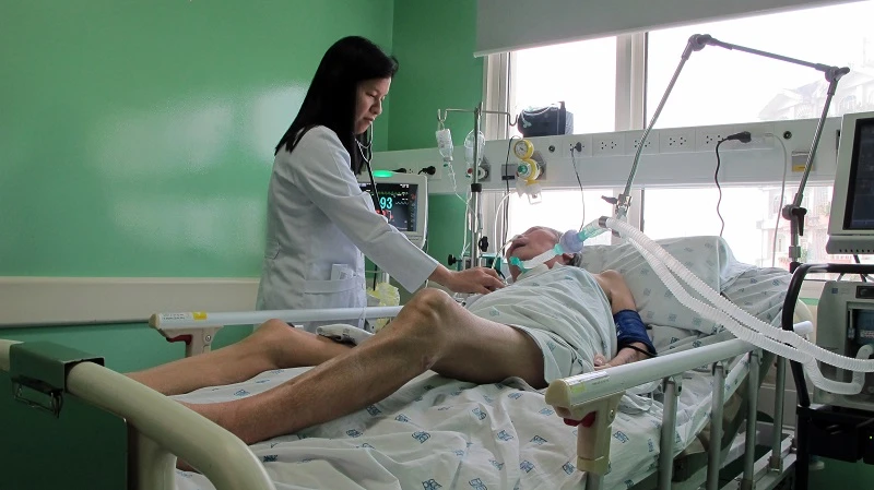 Bệnh phổi tắc nghẽn mạn tính làm người bệnh bị giảm sức mạnh các cơ hô hấp ẢNH:H.A