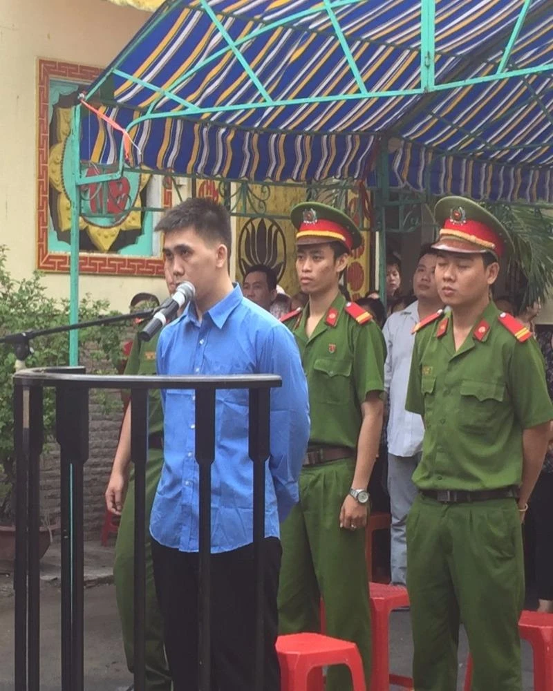 Bị cáo Nhơn tại phiên xử sáng nay