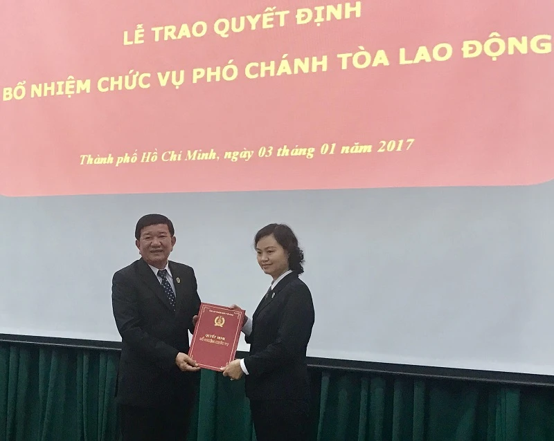 Tòa Lao Động TP.HCM có thêm nữ phó chánh tòa ảnh 1