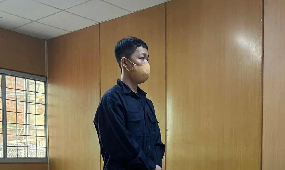 Bị cáo Lê Quang Vinh tại tòa. Ảnh: HOÀNG YẾN