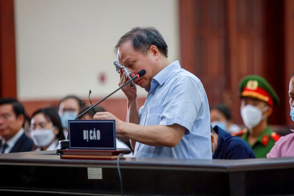 Ông Tất Thành Cang trong vụ sai phạm đầu tiên được giảm án còn tám năm sáu tháng tù. Ảnh: N.NHI