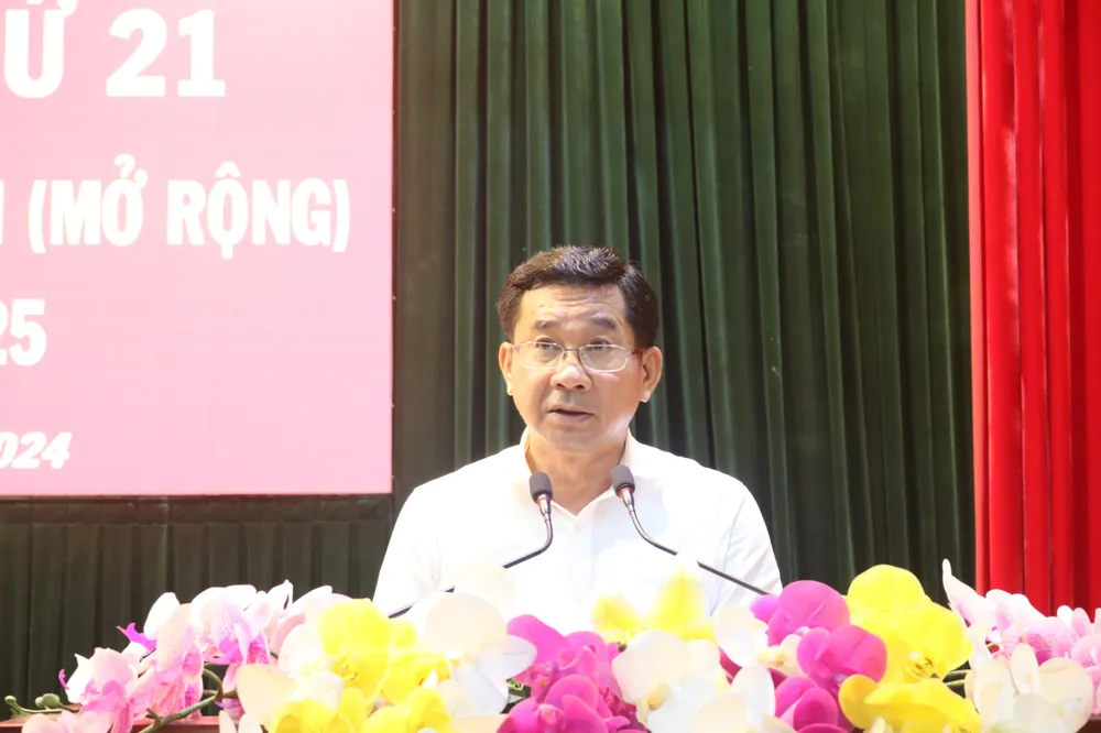 Phó Chủ tịch UBND TP.HCM Dương Ngọc Hải phát biểu tại Hội nghị. Ảnh: HT quận Bình Tân