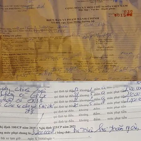 Giấy thông báo về số tiền phải nộp của anh Ch. Ảnh: NT - NY Giấy thông báo về số tiền phải nộp của anh Ch. Ảnh: NT - NY