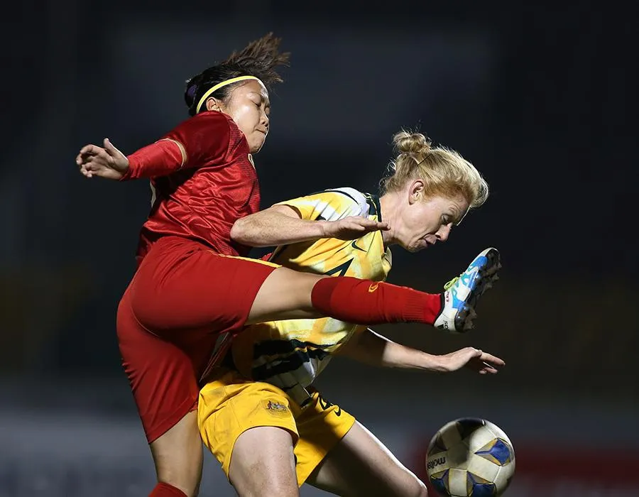 Bóng đá nữ Việt Nam rất hiếm hoi được cọ xát với đội tuyển Úc. Ảnh: ANH PHƯƠNG