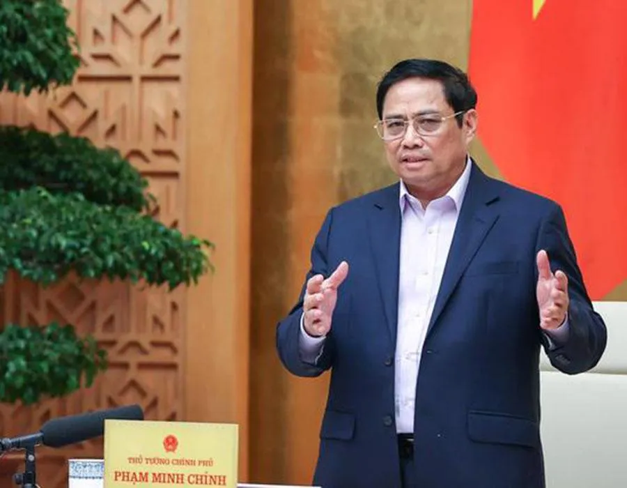 Thủ tướng Phạm Minh Chính phát biểu tại phiên họp Chính phủ thường kỳ tháng 5-2022 vào ngày 4-6. Ảnh: VGP Thủ tướng Phạm Minh Chính phát biểu tại phiên họp Chính phủ thường kỳ tháng 5-2022 vào ngày 4-6. Ảnh: VGP