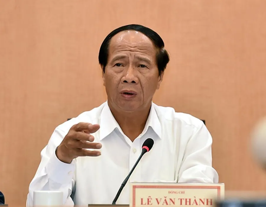 Phó Thủ tướng Lê Văn Thành phát biểu tại buổi làm việc với TP Hà Nội về giải ngân vốn đầu tư công. Ảnh: VGP