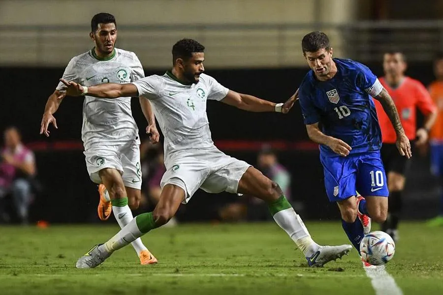 Saudi Arabia trong trận đấu giao hữu với đội tuyển Mỹ. Ảnh: GETTY IMAGES