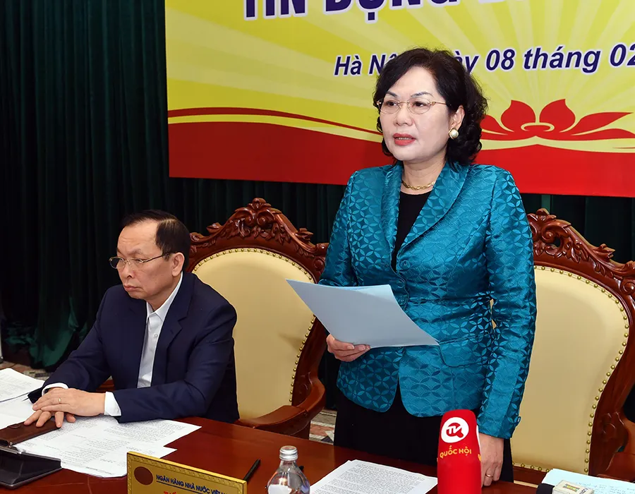 Thống đốc Ngân hàng Nhà nước Nguyễn Thị Hồng chủ trì hội nghị tín dụng bất động sản. Ảnh: MINH TRÚC Thống đốc Ngân hàng Nhà nước Nguyễn Thị Hồng chủ trì hội nghị tín dụng bất động sản. Ảnh: MINH TRÚC