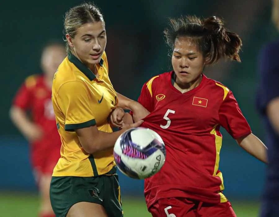 Trận U-20 nữ Việt Nam - U-20 Úc 0-2. Ảnh: VFF