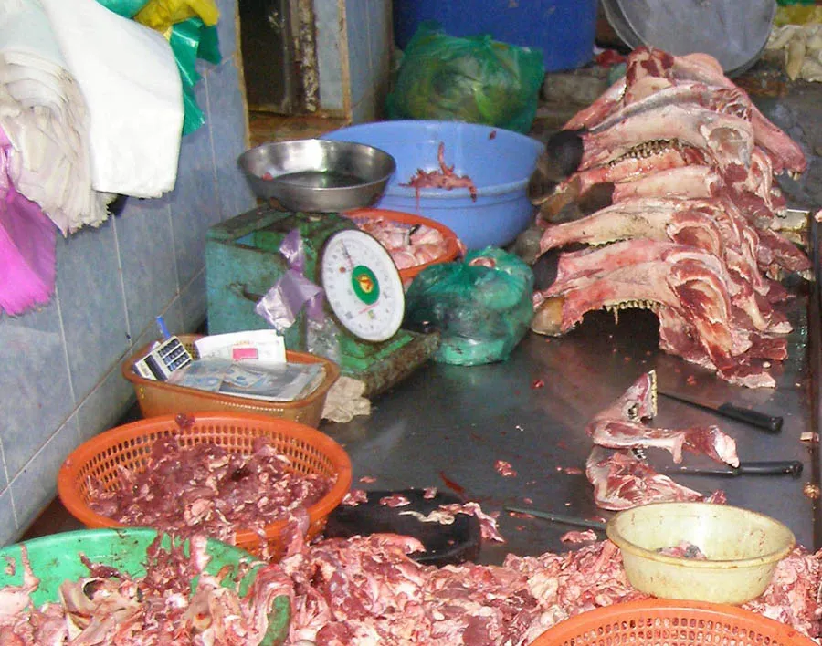 Trước đây, thịt kinh doanh tại TP.HCM không đảm bảo an toàn. Ảnh: Trần Ngọc Trước đây, thịt kinh doanh tại TP.HCM không đảm bảo an toàn. Ảnh: Trần Ngọc
