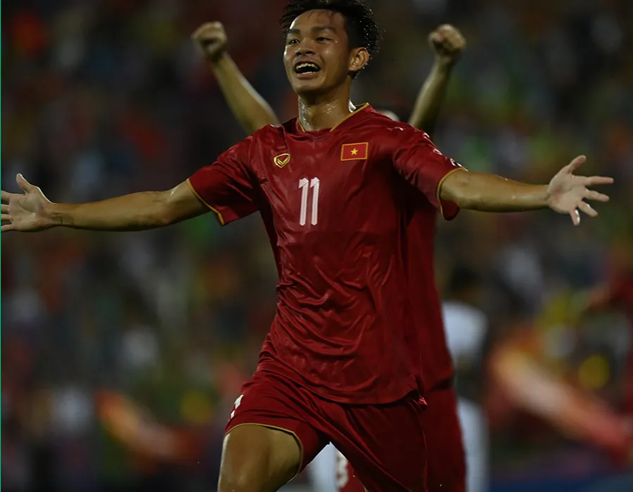 Siêu dự bị Vĩ Hào ghi bàn thắng duy nhất trong trận thắng U-23 Yemen và Việt Nam chắc suất đầu bảng. Ảnh: HẢI THỊNH