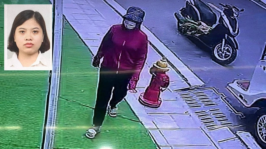 Nghi phạm đến đón rồi bắt cóc, sát hại cháu bé và chân dung của nghi phạm. Ảnh: CA và cắt từ clip Hình_chinh_1-P5_Chính_phihung_minhanh_3h.jpg