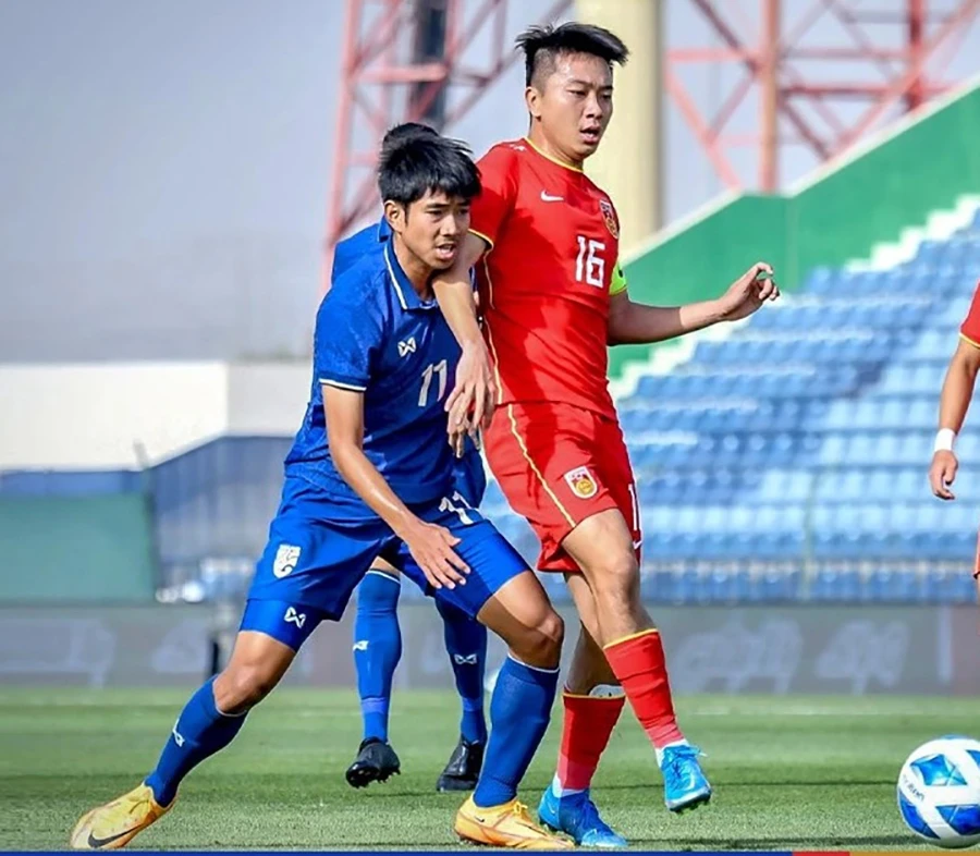 Trong khi Olympic Myanmar với trận hòa Ấn Độ đã vượt lên lấy suất vớt thứ tư mà trước lượt cuối còn thuộc về Việt Nam. Ảnh: AFC 2_15_BAICHINH_Vietnam_Saudi_Arabia_SEP_2023_1090_.jpg