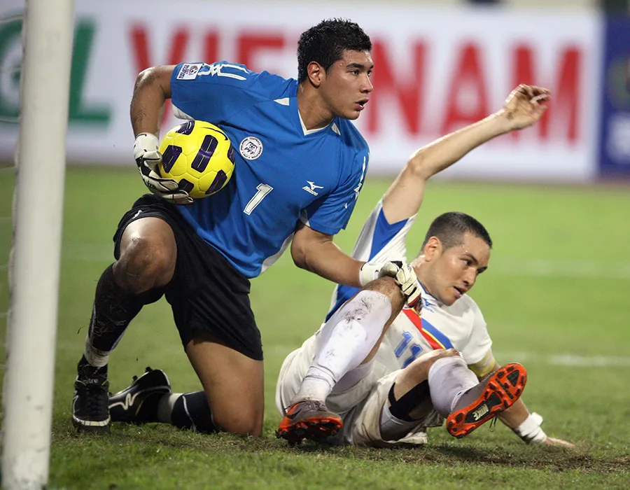 Thủ môn, đội trưởng Neil Etheridge từng có mặt trong trận Philippines thắng Việt Nam 2-0 trên sân Mỹ Đình tại AFF Cup 2010. Ảnh: CTV 15_Philippines manh__NOV_2023_310_.jpg