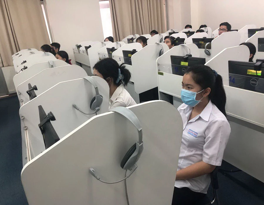 Thí sinh dự thi kỳ thi đánh giá năng lực chuyên biệt của Trường ĐH Sư phạm TP.HCM năm 2023. Ảnh: P.ANH P13_tuyen-sinh_h2.jpg