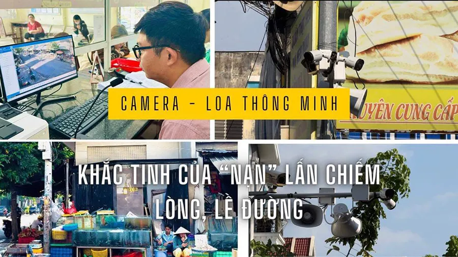 Mô hình camera và loa thông minh giúp lực lượng chức năng giám sát, nhắc nhở tình trạng bán hàng rong kịp thời. Ảnh: TH - TM H1-Mo-hinh-camera-loa_14-6.jpg