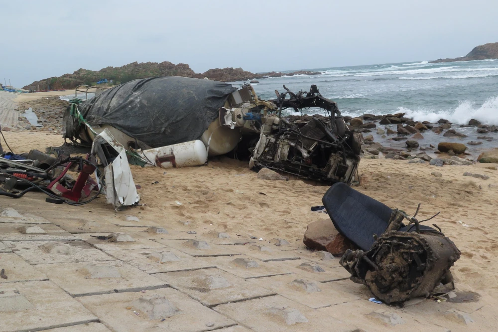 Vụ tai nạn khiến một người chết, hai người bị thương nặng. Ảnh PN