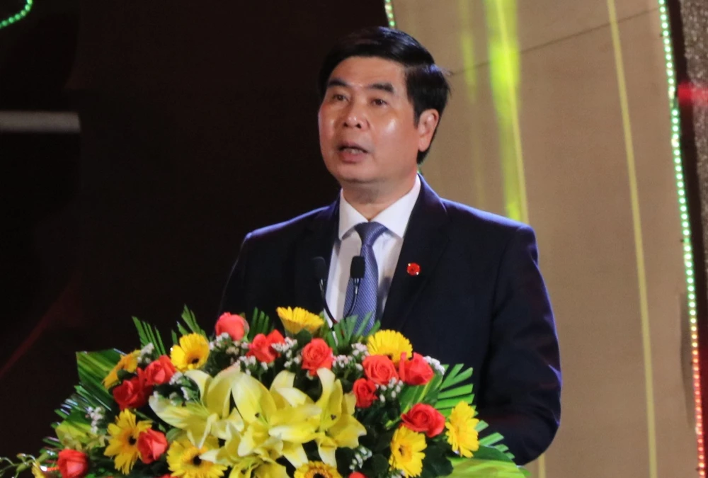 Ông Lâm Hải Giang, Phó Chủ tịch UBND tỉnh Bình Định phát biểu khai mạc. Ảnh QN