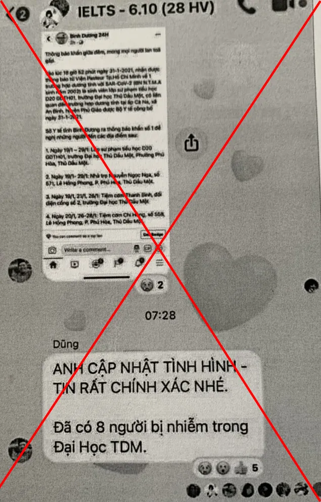 Công an Bình Dương làm việc với người tung tin sai về COVID-19 ảnh 1 Công an Bình Dương làm việc với người tung tin sai về COVID-19 ảnh 1