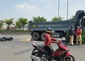 Bình Dương: 2 xe máy tông nhau, 3 người thương vong ảnh 2 Hai người phụ nữ đi xe máy va chạm xe ben, một người bị cán