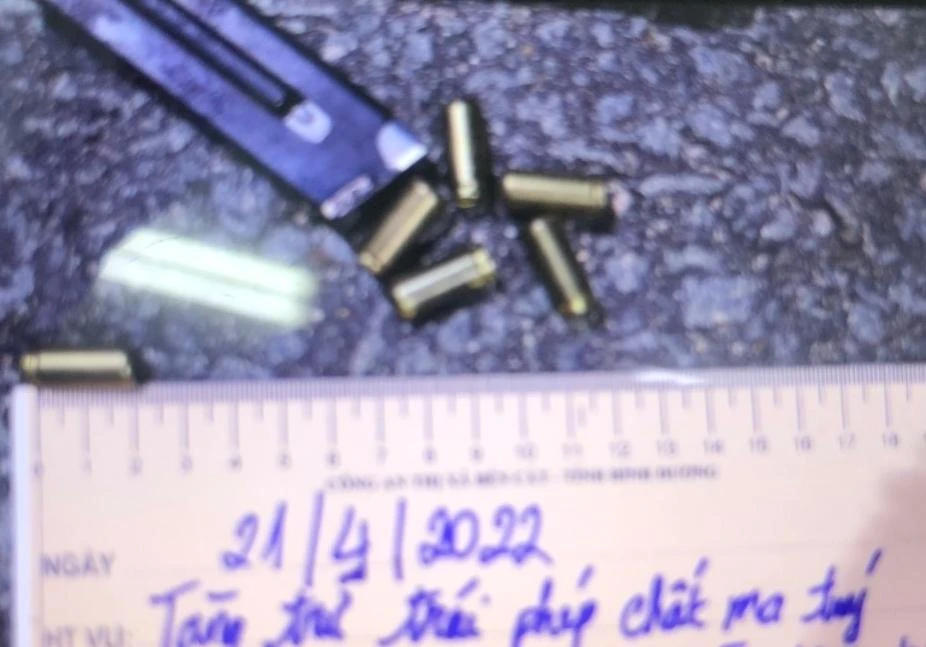 Súng và đạn được cơ quan công an thu giữ. Ảnh: CACC