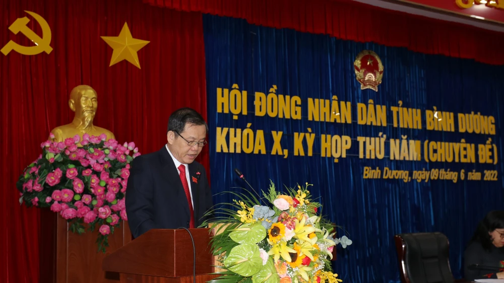 HĐND tỉnh Bình Dương thông qua hai Nghị quyết của HĐND tỉnh về Nhiệm vụ Quy hoạch chung xây dựng tỷ lệ 1/5.000 VSIP III và Đồ án Quy hoạch chung xây dựng tỷ lệ 1/5.000 VSIP III. Ảnh: PC