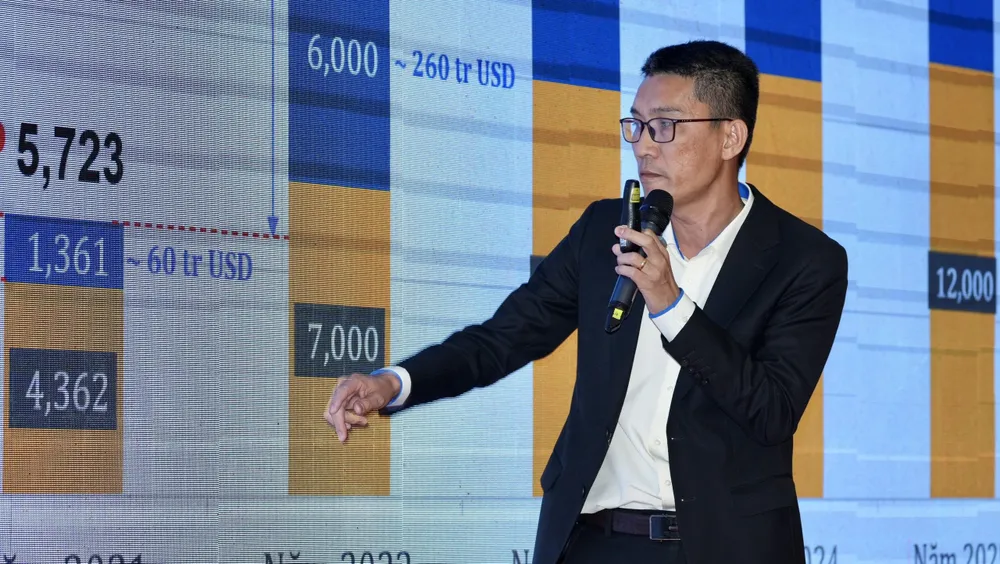 Đại diện các doanh nghiệp chia sẻ câu chuyện tham gia vào chuỗi cung ứng. Ảnh: LÊ ÁNH