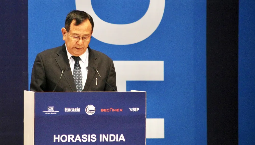 Ông Rajkumar Ranjan Singh, Quốc vụ khanh Bộ Ngoại giao Ấn Độ mong muốn các doanh nghiệp của Ấn Độ sẽ tìm thấy nhiều cơ hội để hợp tác đầu tư tại diễn đàn lần này. Ảnh: LÊ ÁNH