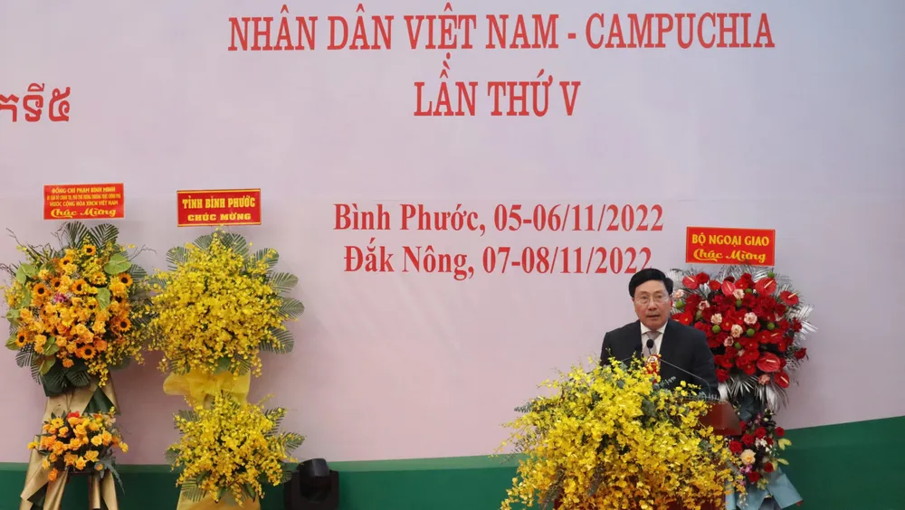 Phó Thủ tướng Thường trực Phạm Bình Minh phát biểu tại lễ khai mạc. Ảnh: DH