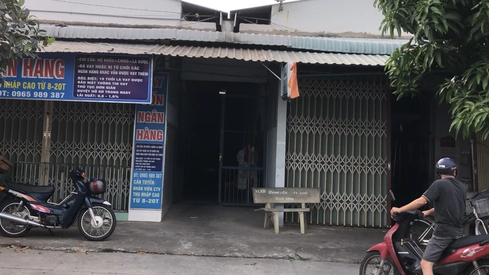 Khu phòng trọ nơi phát hiện sự việc. Ảnh: LÊ ÁNH